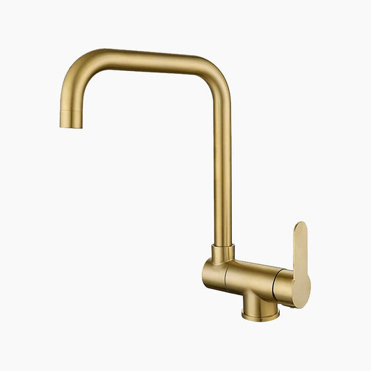 robinet-mitigeur-cuisine-rabattable-dore-col-de-cygne