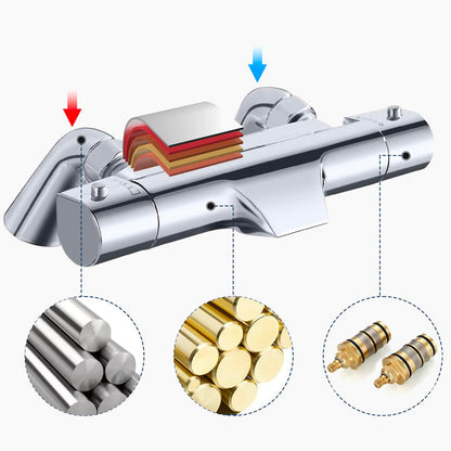 Robinet mitigeur thermostatique baignoire sur gorge chromé – Édition Signature