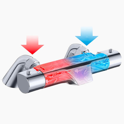 Robinet mitigeur thermostatique baignoire sur gorge chromé – Édition Signature