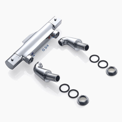 Robinet mitigeur thermostatique baignoire sur gorge chromé – Édition Signature