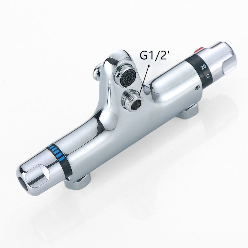 ChroméTherm Pro – Robinet mitigeur thermostatique pour baignoire