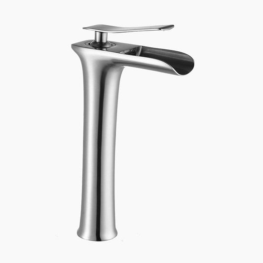 robinet-mitigeur-vasque-haut-cascade-acier-brosse-romeo