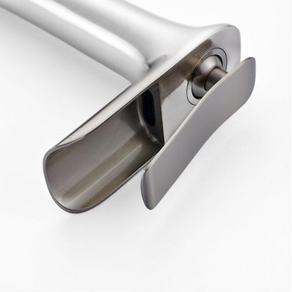 AquaLux Cascade Pro – Robinet Mitigeur Vasque Haut – Acier Brossé