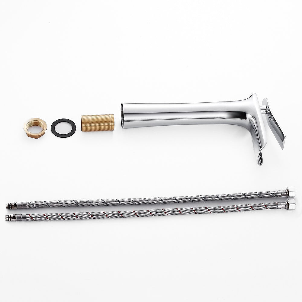 NovaTech Robinet mitigeur vasque haut cascade chromé