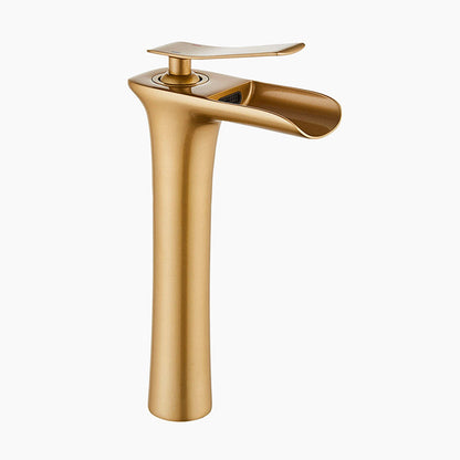 robinet-mitigeur-vasque-haut-cascade-dore-romeo